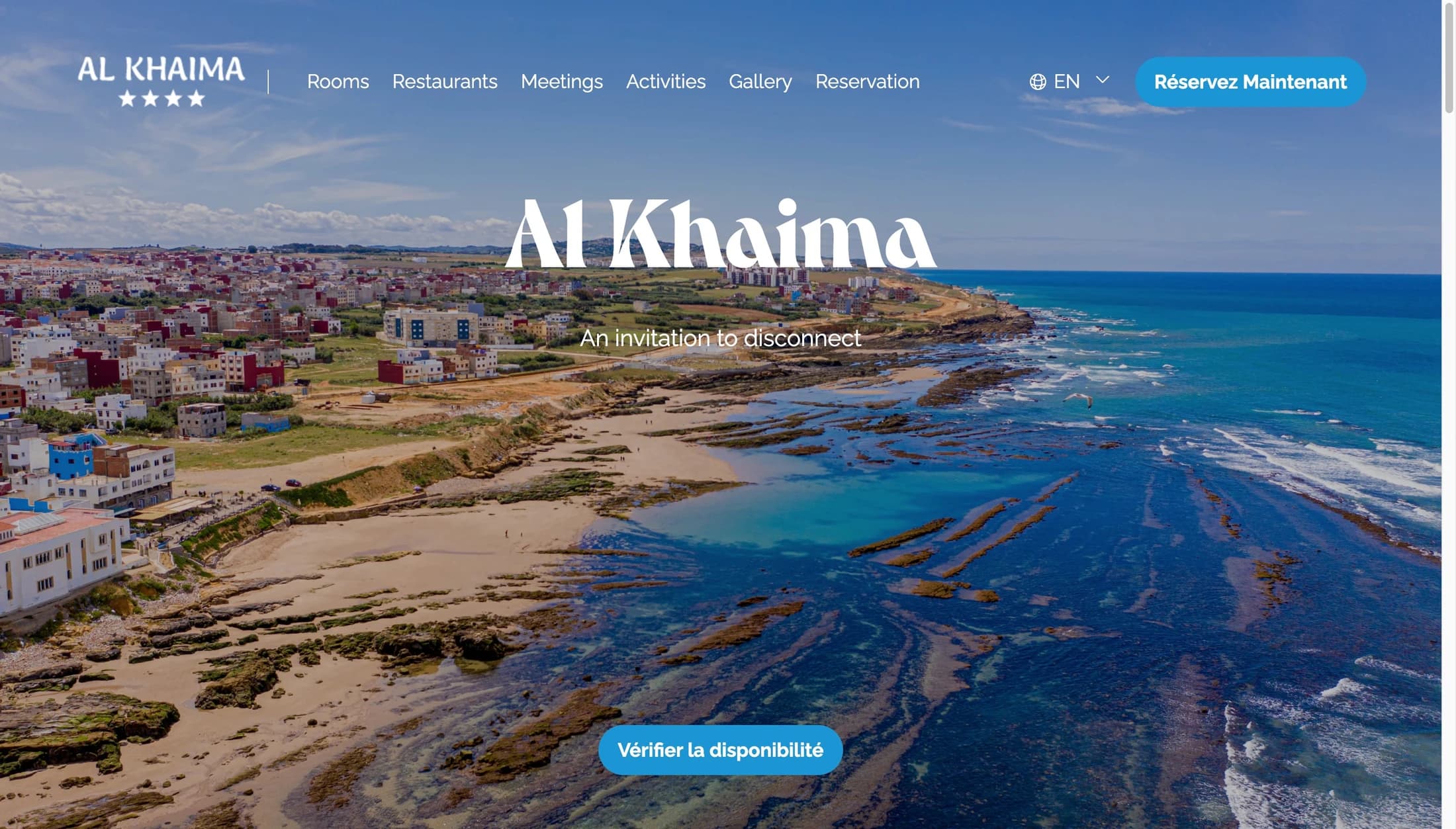 Al Khaima website built with Hotel UI