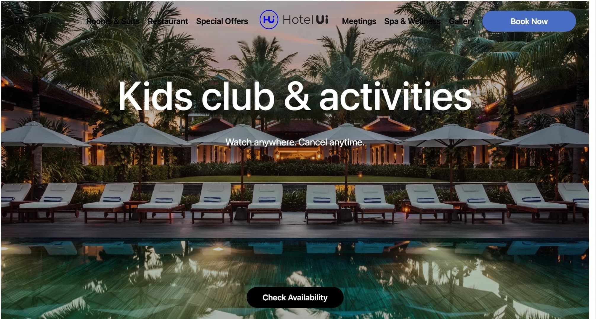 Hotel UI reusable system interface